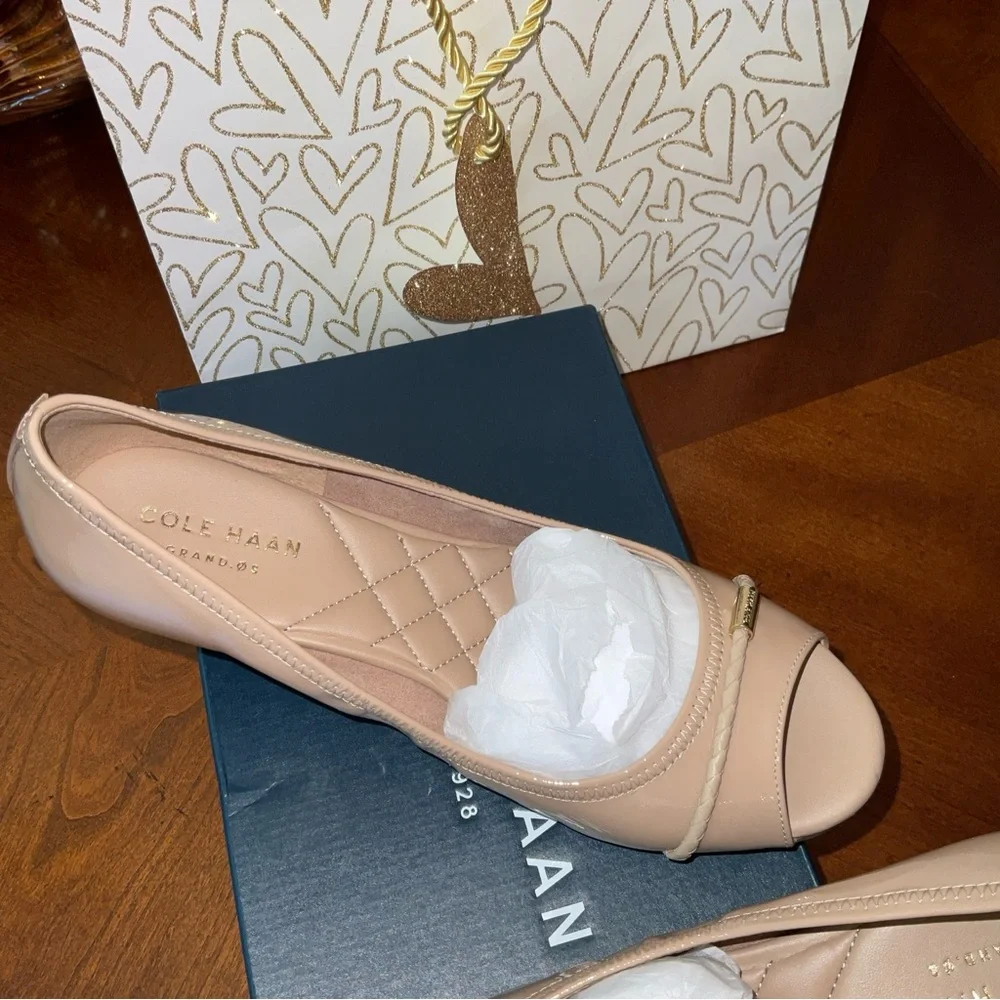 Women's Cole Haan Emory Wedge Brd 40 II Maple Sugar (nude)  Size 5 W09538 NWT